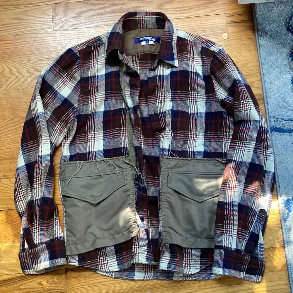 Junya Watanabe FW06 Shadow Plaid M65 Hybrid Shirt